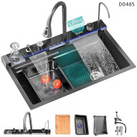 Πολυλειτουργικός νεροχύτης κουζίνας με λειτουργία καταρράκτη και οθόνη - DD485 - Sellzone.bg Πολυλειτουργικός νεροχύτης κουζίνας με λειτουργία καταρράκτη και οθόνη - DD485